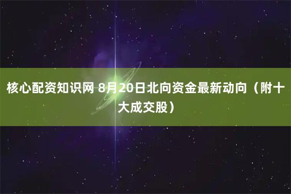 核心配资知识网 8月20日北向资金最新动向（附十大成交股）